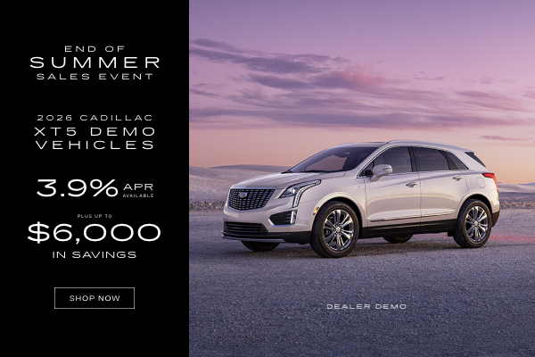 Up to $6,000 In Savings on XT5 Demo Vehicles