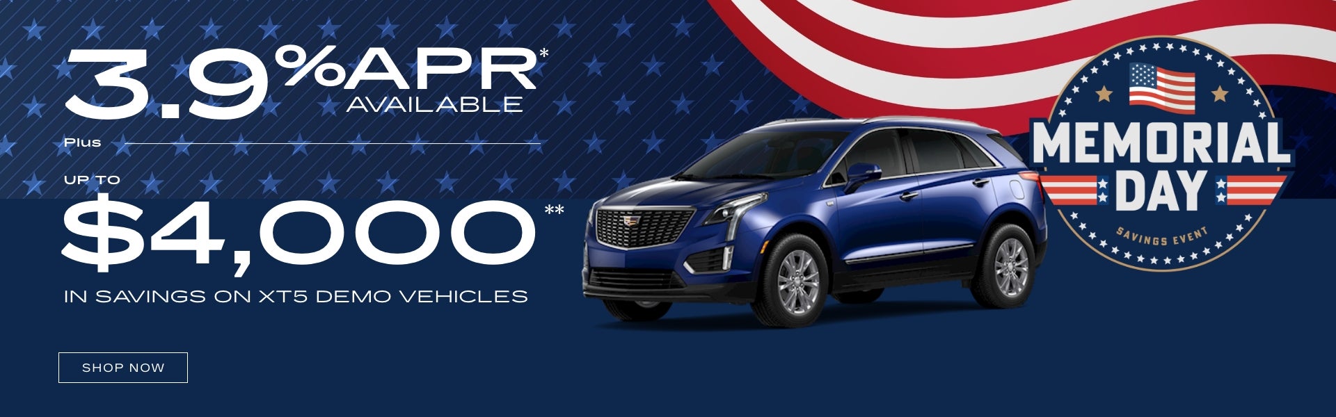 UP TO $4,000 IN SAVINGS ON XT5 DEMO VEHICLES